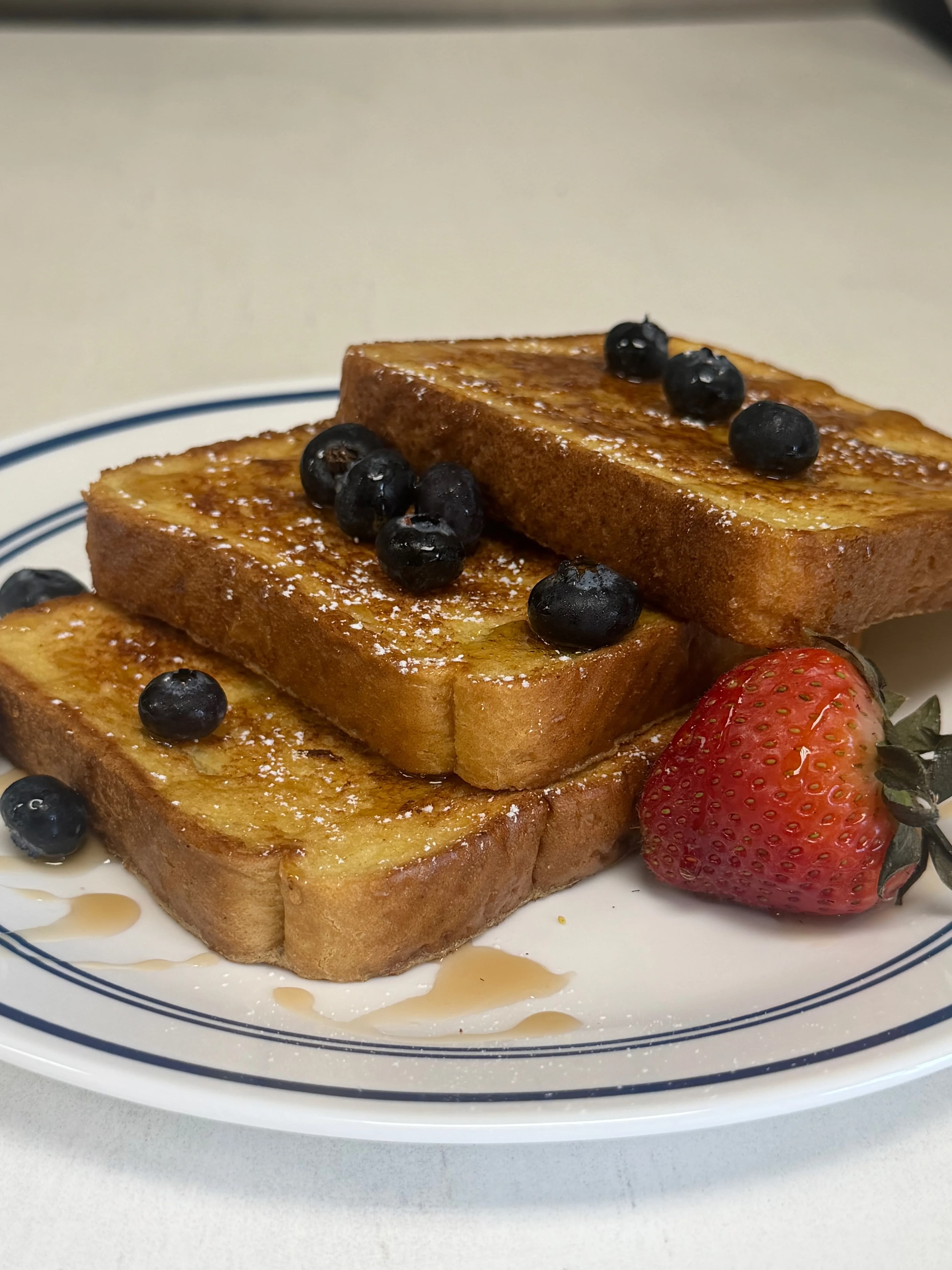 Challah French toast with berries