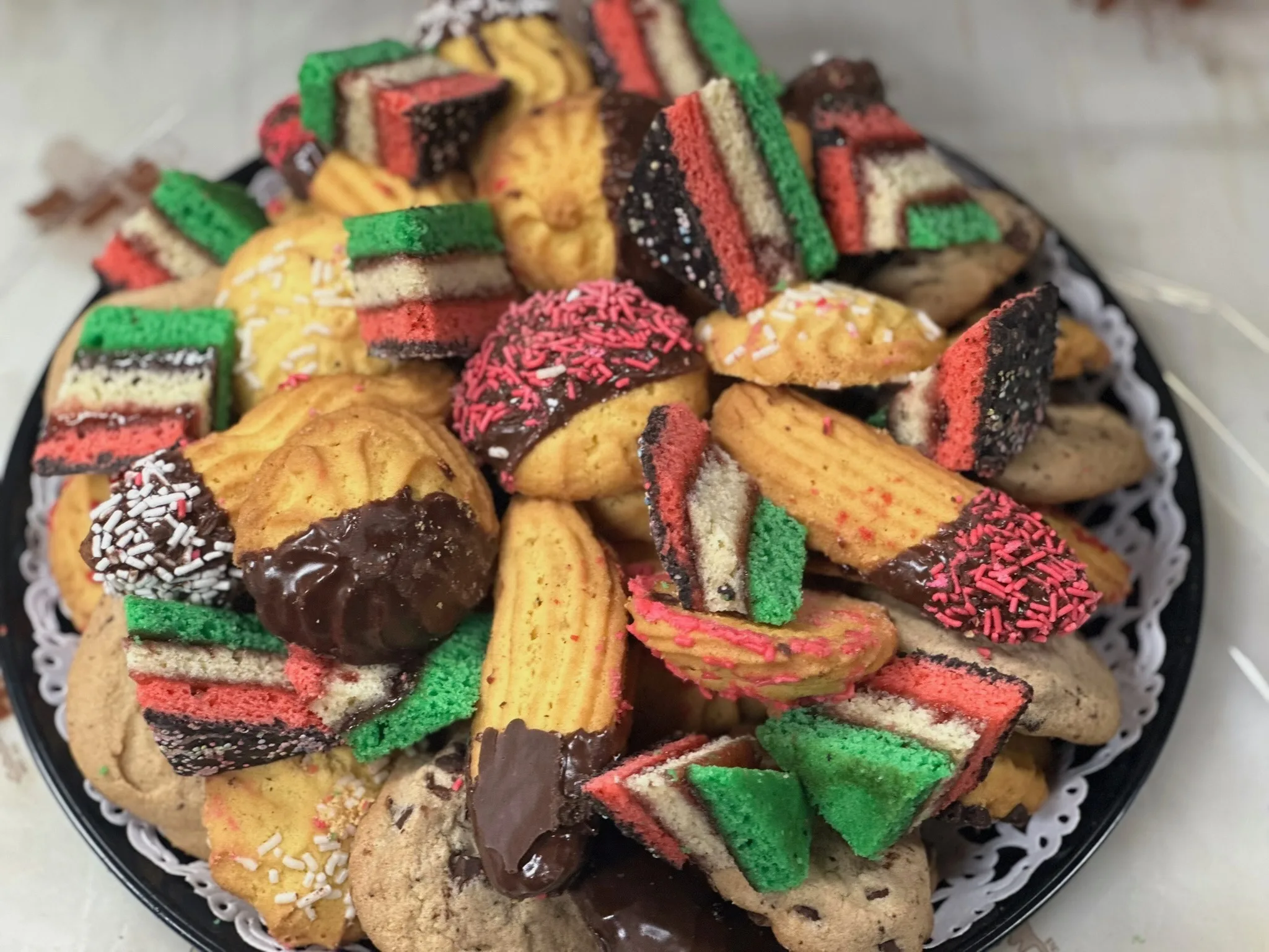 Cookie Platter — chocolate chip and authentic Italian butter cookies in one assortment