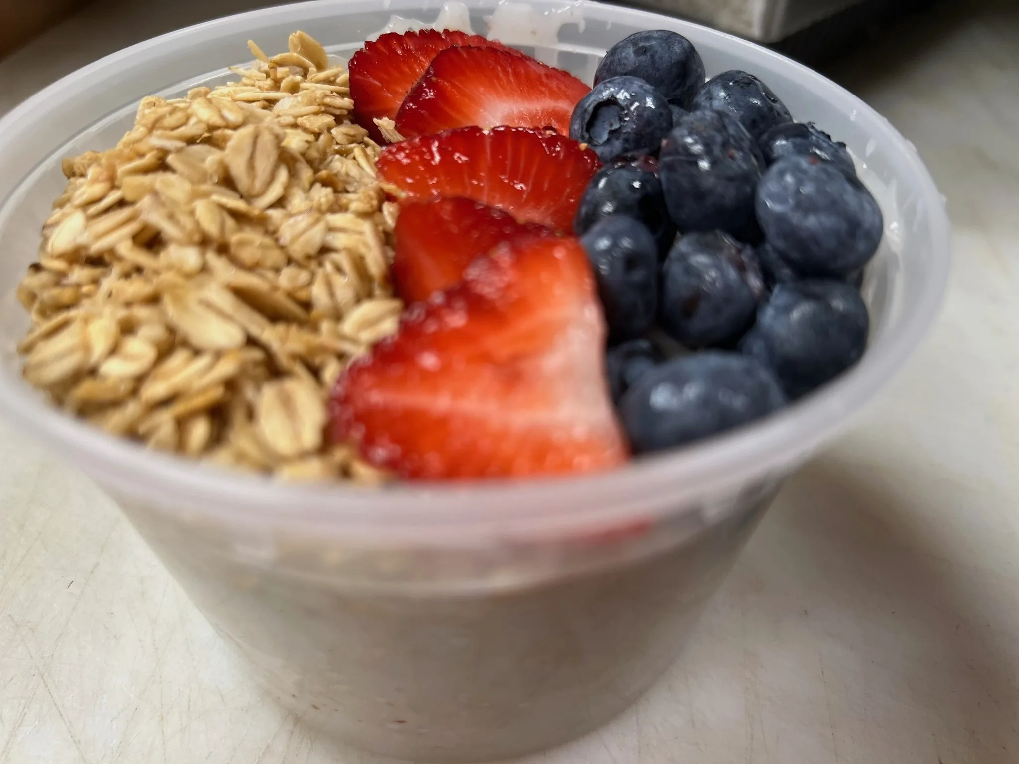 Yogurt Parfait — layered with crunchy granola and fresh berries